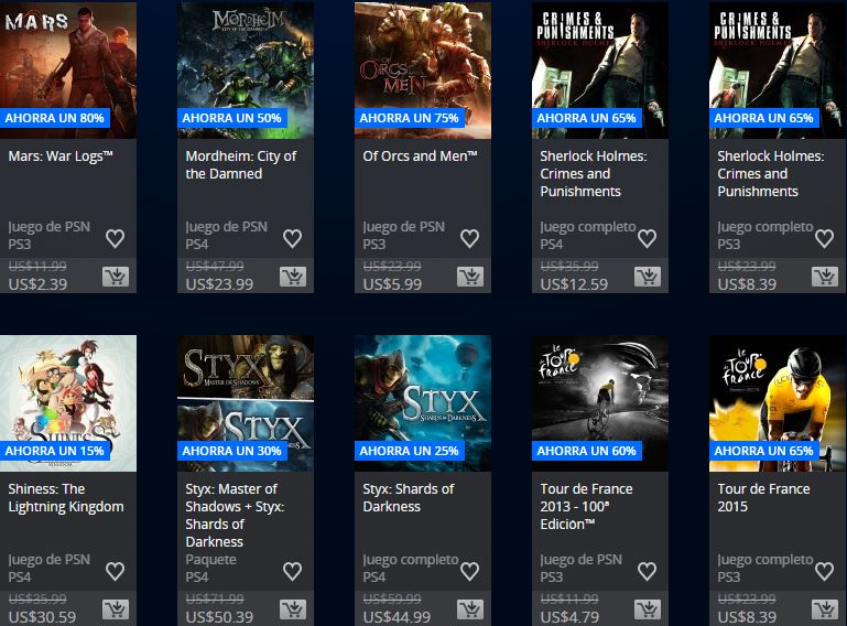 PlayStation Store ARGENTINA – Ofertas semanales Square Enix & Focus home publisher