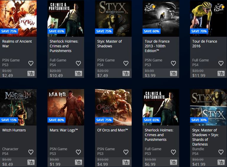 PlayStation Store USA – Focus home publisher