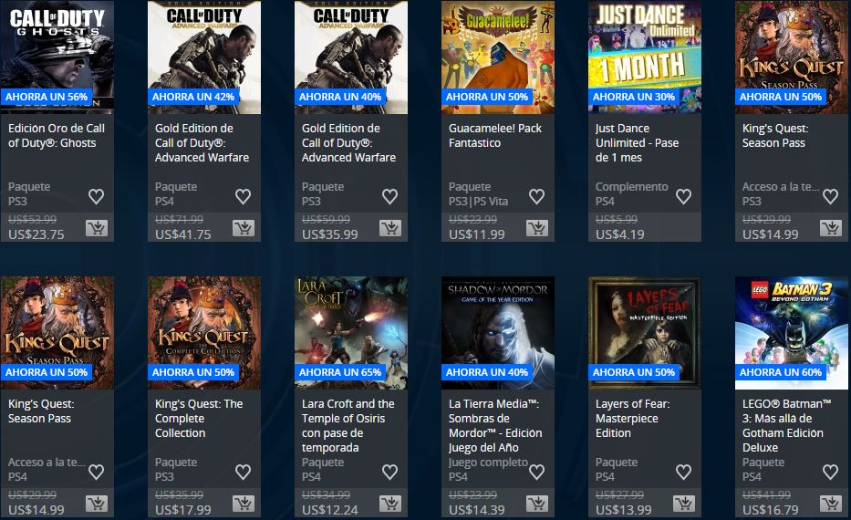 PLAYSTATION STORE Bolivia – Ofertas semanales Extended Play Sale