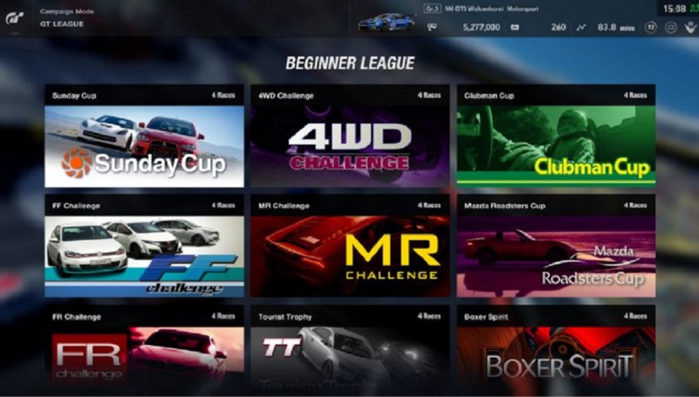 El modo GT League llega a Gran Turismo Sport