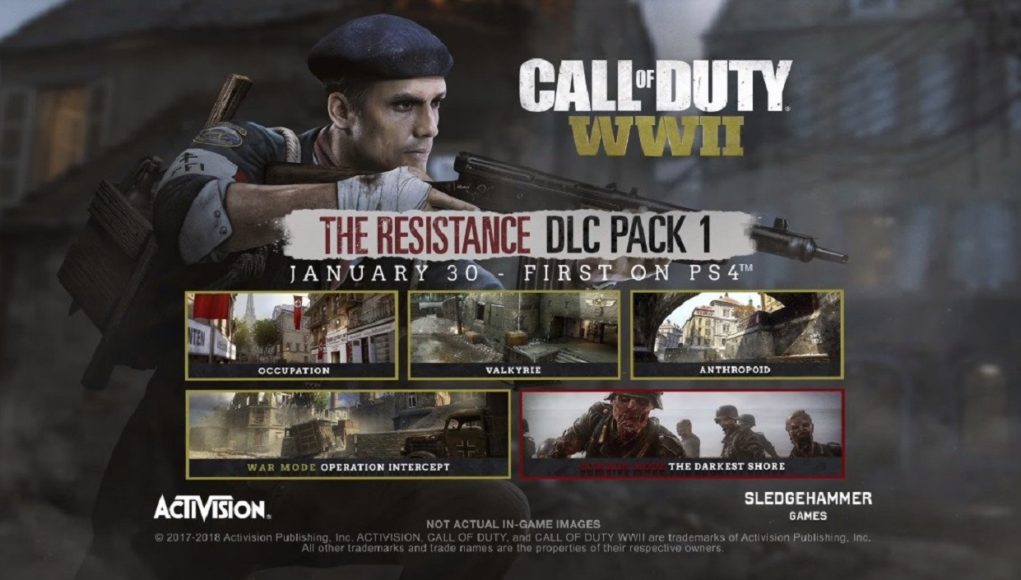 Call of Duty: WWII - The Resistance DLC 1 estrena trailer