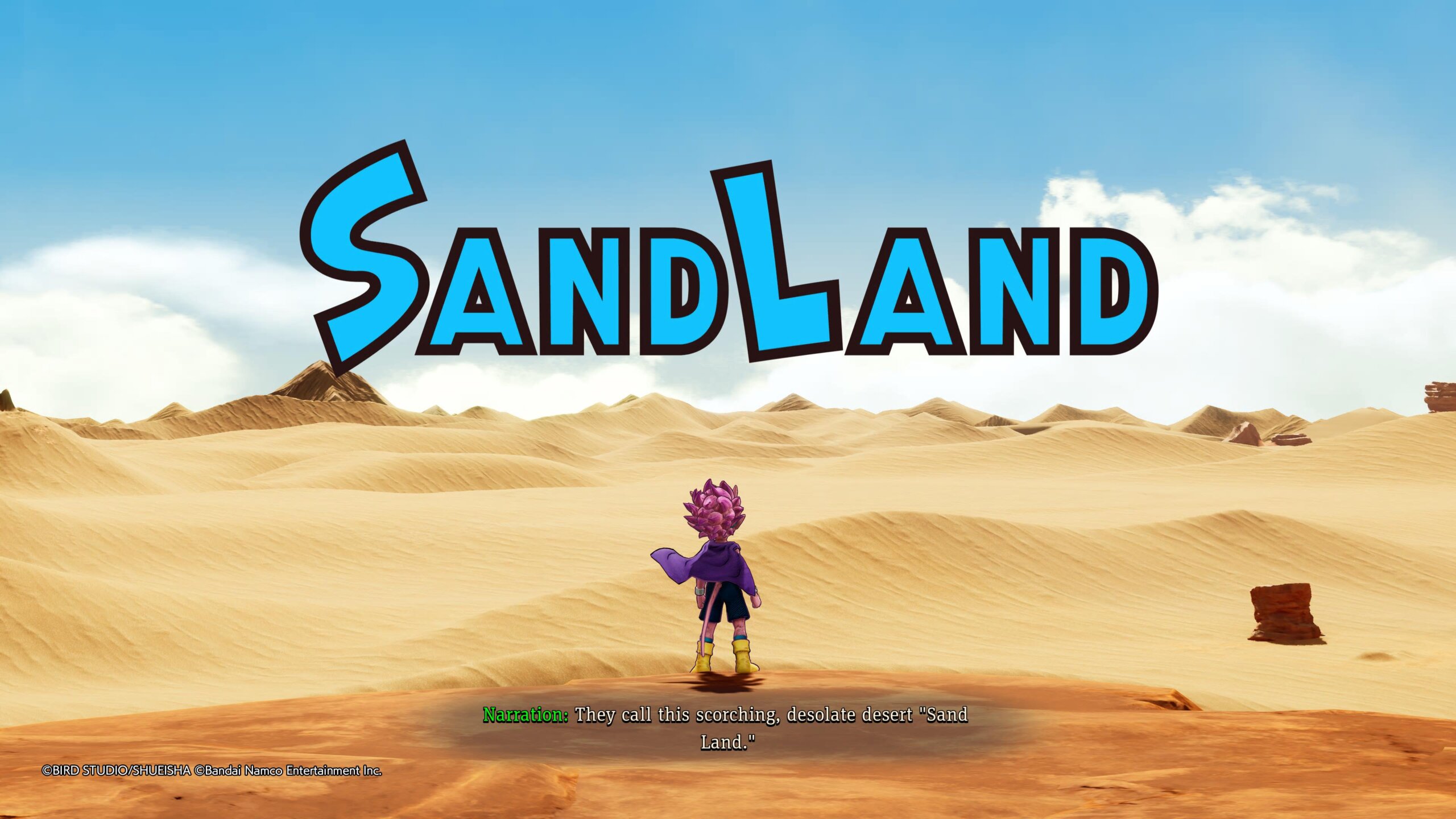 Sand Land Pantalla título